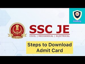 SSC - JE 2021 / Steps to Download Admit Card