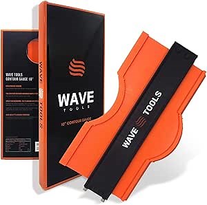 Contour Gauge with Lock - Widest Shape Duplicator (10 x 5.3 Inch) with Special Locking System - Highly Accurate & Durable Measuring Profile Tool for Flooring,DIY