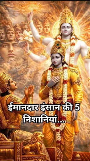 ईमानदार इंसान की 5 निशानियां। 🌿 #shreekrishna #positivevibes #ईमानदारी #trending