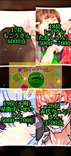 登録者数10万人↑スイカゲームスコアランキング【スイカゲーム】 #スイカゲーム #ドズル社