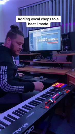 Adding vocal chops to a beat I made #tiktok #viral #foryou #trending #piano #flstudio #sample #music #tutorial #hair #bts