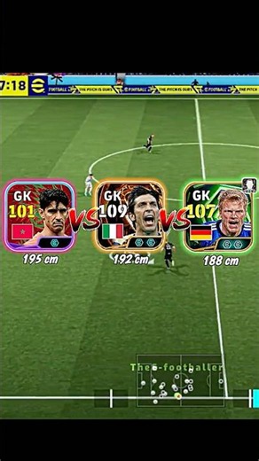 Kahn vs Buffon vs Yassine | Saving Blitz Curler | #efootball #efootballmobile #pes #shorts