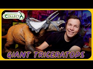 Giant CollectA Super Colossal Triceratops Figure Unboxing and Review
