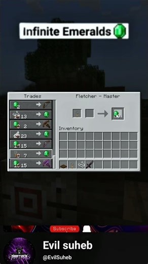 Infinite Emeralds Trick In Minecraft 😱#minecraft #minecraftbuilding #gaming #viral #fyp