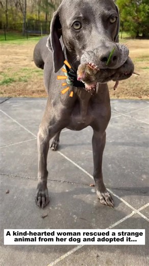 A kind-hearted woman rescued a strange animal from her dog and adopted it...#lovestory❤️ #bushbaby #cute #rescue #animal