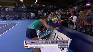 9.5K views · 590 reactions | The defending champion clinches it  Julia Goerges moves past Doi, 5-7, 6-1, 6-3 at the BGL BNP Paribas Luxembourg Open. | WTA | Facebook