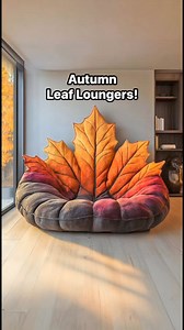 These autumn leaf loungers are absolutely gorgeous! 🍁🍁#autumnvibes #fallaesthetic #autumn | Inspiring Designs