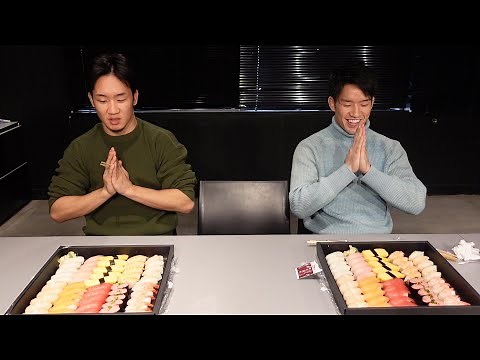 I had a sushi eating contest with my younger brother