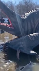 Shocking discovery of, a real monster showing aggressive behavior. #viral #fyp #caughtoncamera #plesiosaur #great #river #unknown #cryptid | Fatema Akhy