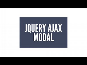 jQuery AJAX Modal/Lightbox Plugin: Introduction (1/3)