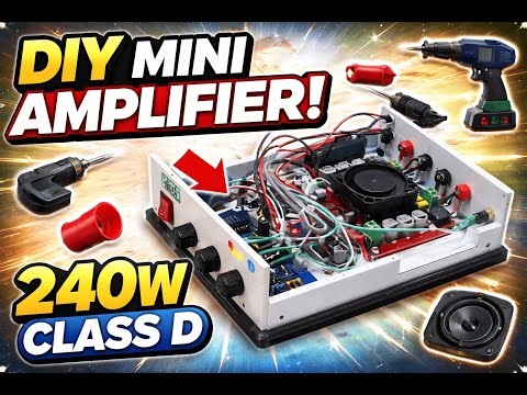 How to Build a Mini Amplifier DIY | 240W Class-D Amplifier from PVC Part-01 #repair #bluetoothdevice