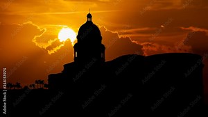 Havana: El Capitolio ( National Capitol Building) at Sunset, held the organization of government in Cuba from 1929 until the Cuban Revolution in 1959 and now is home to the Cuban Academy of Sciences