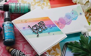 【卡片教程】Tim Holtz Oxide Sprays喷雾快速制作简单卡片教程