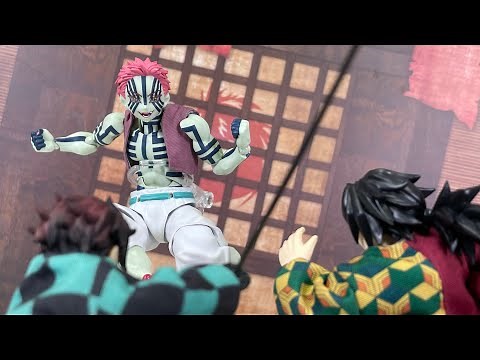 鬼滅の刃 無限城 stop motion炭治郎 義勇 VS 猗窩座 tanjiro giyu vs akaza full fight ver.