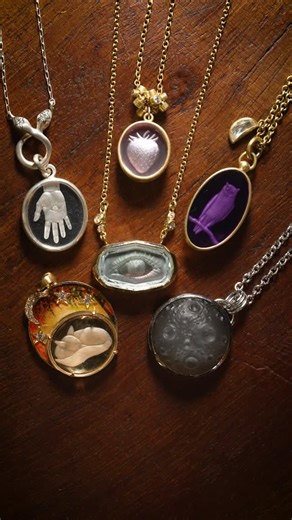 Love Adorned on Instagram: "Behold our new capsule collection, “Hand of the Artist”: one of a kind pieces designed around intaglios by @ryan_intaglio Many of the jewelers that you know and love poured their hearts into these wildly stunning rings and pendants, with each designer showcasing their unique point of view and talent through their creation. See the full collection on our site and next week in the city store!😍 Ant Necklace- @evangeline_jewelry Sunset Purple Necklace - @anthonylentjewel