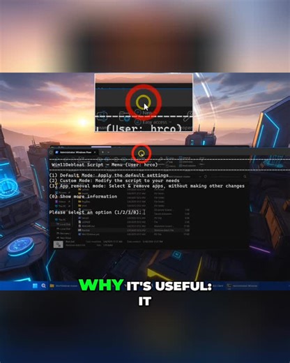 Zero Lag Gaming on Instagram: "🚀💨Make Windows 11 faster! This script gets rid of extra apps, freeing up your CPU and RAM. Less clutter, better performance. #Windows11 #PCTips #TechTricks #ComputerHelp #SpeedUpPC #WindowsOptimization #TechTipsAndTricks"