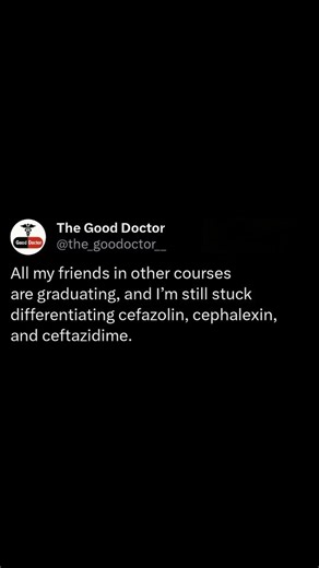 The Good Doctor on Instagram: "Cephalosporin confusion still on 😑 . . . . . #thegoodoctor #medical #mbbs #clinicalposting #abroaddoctor"