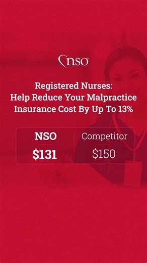 7.4K views | Get affordable nurse malpractice insurance, most nurses pay $131 a year. Request your free quote today! | NSO - Nurses Service Organization | Facebook