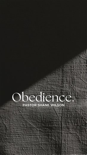 God wants your obedience today. Our talents and skills can only get us so far, God just wants us to say yes to what we have in our hands. He will do the rest! | Christian Life Assembly