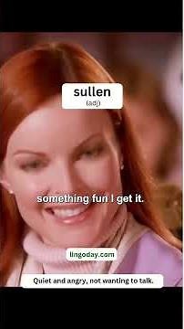 Sullen – Learn English Vocabulary with Lingoday | Quiet and Moody! 😒🌧️ #english ‪@Lingodaycom‬