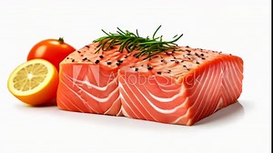 Freshly prepared seafood with citrus and herbs ready to serve