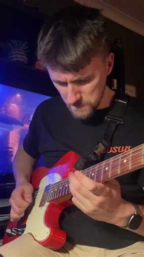 The irony of me playing a Fender in a Gibson T-shirt is not lost on me #metallica #guitar #hard #lick #fyp