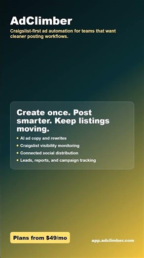 AdClimber - AI Craigslist Posting Software and Ad Automation