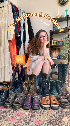 𝕷𝔬𝔲𝔫𝔞 🌒🌕🌘 on Instagram: "Doc Martens collection!! 👞🐌🌻⭐️ This is my current collection of docs, with 12 pairs going from sandals to knee high boots! I’ve been collecting Dr. Martens since I was 13 and I’ve NEVER stopped loving them. I’ll always remember my first pair that I bought in a small shop in Camden Town, the burgundy pair that every grunge wannabe needed in their wardrobe in the 2010s! And you, are you a @drmartensofficial lover??! 🖤 𖦹 𖦹 𖦹 𖦹 𖦹 #drmartens #docmartens #drma