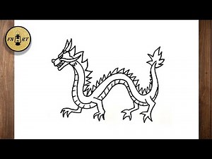 How to draw a chinese dragon full body step by step