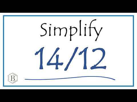 How to Simplify the Fraction 14/12 (and write as a mixed-number)