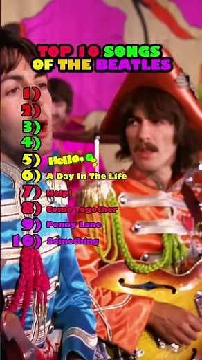 🎸✨Top Most POPULAR Beatles Songs 🎶