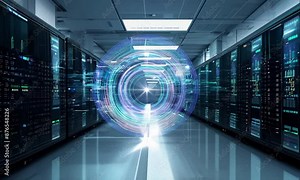 Server room. Data center infrastructure