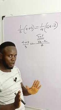 How to solve equation with fraction with brackets #mathas #algebra