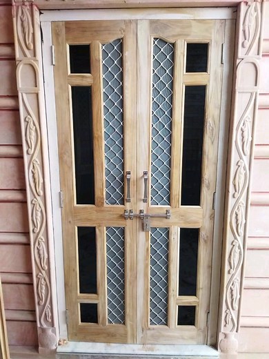 1.3K views · 44 reactions | Modern wooden door design Wooden main...