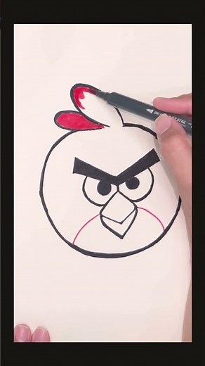 “Angry Birds Red – Easy Step-by-Step Drawing | Satisfying Art Short”