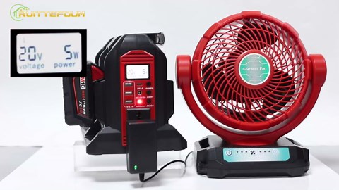 350W Power Inverter for Milwaukee M18 18V Battery, DC 18V to AC 120V Pure Sine Wave Power Inverter Converter with 6 Output, LCD Display and LED Light, 4 Battery Port (Battery Not Included)