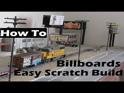 Model Railroad Scratch Build SImple Billboards for Super Cheap!