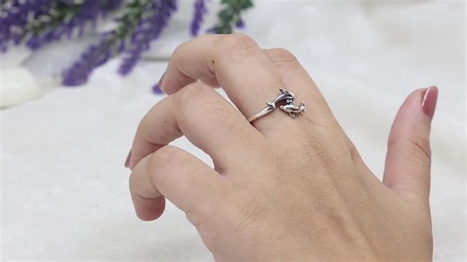 Sterling Silver Double Dolphin Ring: Dainty Ocean Jewelry - Etsy