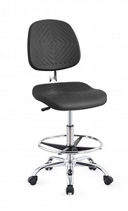 [Hot Item] ESD Laboratory Hospital PU Bar Stool Chair with Aluminium Footring