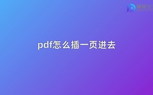 pdf怎么插一页进去