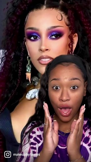 Always love @Doja Cat makeup 😍💜 #dojacat #WonderWaterDrip #dojacatmakeup