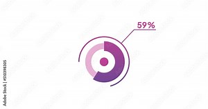 59% circle diagrams Infographics animation design, 59 Percentage ready to use for web design