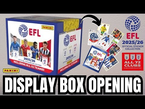 NEW Panini EFL 2025/26 Official Sticker Collection | 36 PACK DISPLAY BOX OPENING (NEW ELITE STICKERS