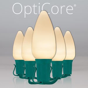 Christmas Lights - C9 Warm White Smooth Opticore Commercial LED Christmas Lights - Christmas Lights, Etc