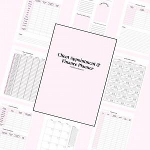 UNDATED Digital Client Appointment & Finance Planner, Track Client Appointments, Track Finances, Social Media Planner, Business Planner - Etsy