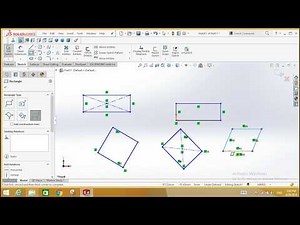 Rectangle command detail in solidworks and some tips Tutorial # 7