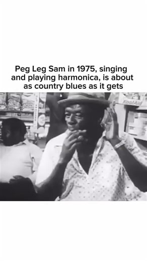 Most Iconic Live Music Moments on Instagram: "Follow (me) @epicliveperformances to tune into the most iconic moments in live music history …. Peg Leg Sam was born 113 years ago in Jonesville, South Carolina. Here he is in 1975 performing “Bumble Bee - Peg Leg Sam was country blues in its purest form. A street performer with a fierce harmonica tone and a voice full of grit, humor, and hard lived truth, he played the blues the way it was meant to be played. No polish, no filters, just rhythm, brea