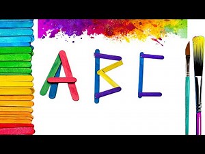 ABC Letter Making with Colorful Popsicle Sticks | Fun Alphabet Craft for Kids |