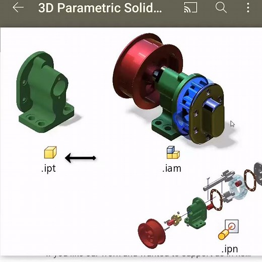 Primary File types in Autodesk Inventor (Parts File & Assembly File) #Shorts