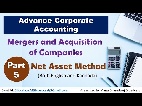Mergers and Acquisition of Companies | Advance Corporate Accounting | Part 5 | Net Asset Method Bcom